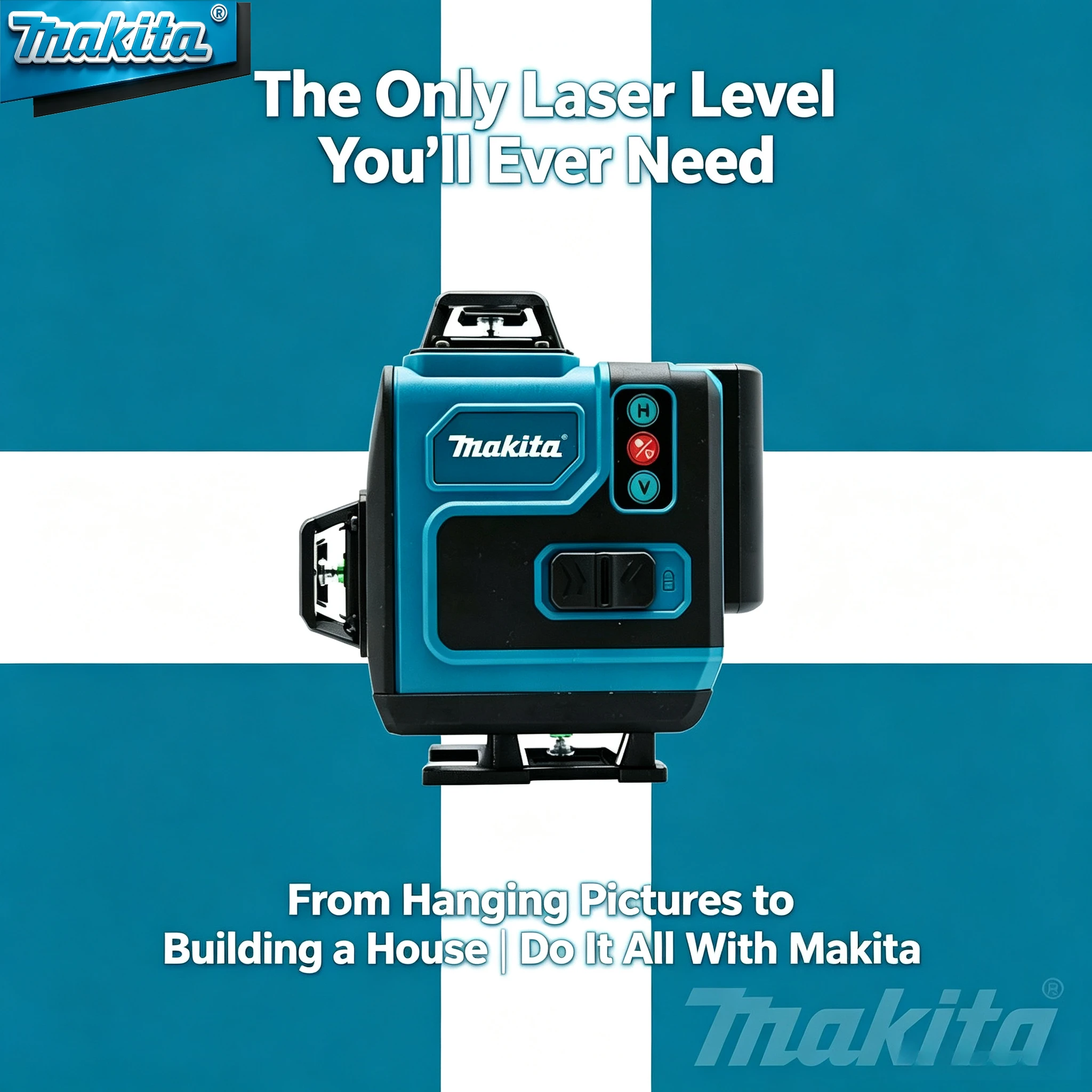 

Makita18V 6.0Ah Battery Makita Green Laser Level 4D 16 Lines Auto Self Leveling High Precision 360° Construction Laser Tool