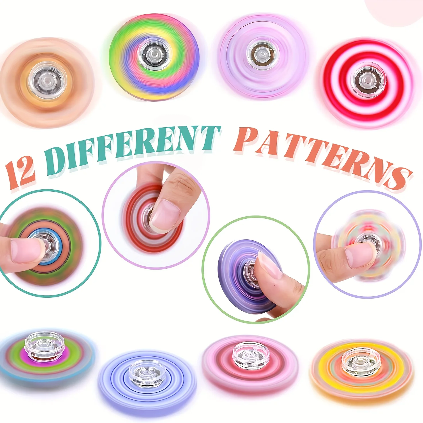 Fidget Spinner da 20/50 pezzi, adatti per adulti e adolescenti, per regali sfusi per Pasqua, premi per feste, premi in classe e riempitivi per sacchetti regalo