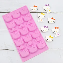 Kawaii Hello Kitty Ice Tray Silicone Mold Sanrio Cute Kuromi DIY Chocolate Biscuit Mold Baking Tool My Melody Candy Mold Gift