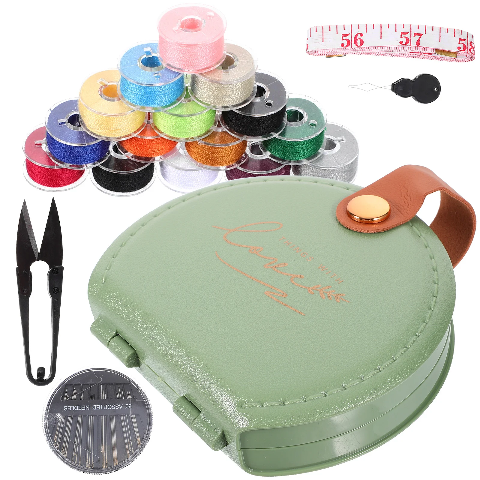 

1Set Plastic Sewing Tool Holder Compact Needle Storage Organizer for Travel Sewing Kit for Adults Beginner Repair Kit Portable