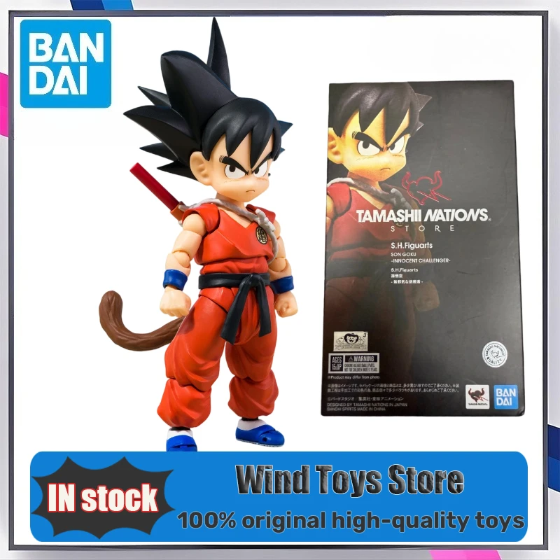 

Original TNT S.H.Figuarts Dragon Ball Son Goku Innocent Challenger See 10cm PVC in Stock Anime Collection Model Figures Gift Toy
