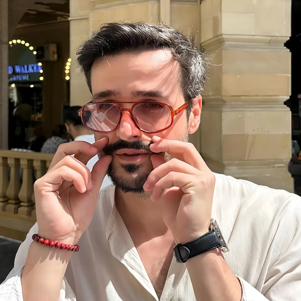 Необычные квадратные солнцезащитные очки в большой оправе, широкие ноги, UV400, солнцезащитные очки с двойным лучом, леопардовый принт, панк, ретро, трендовые очки для селфи