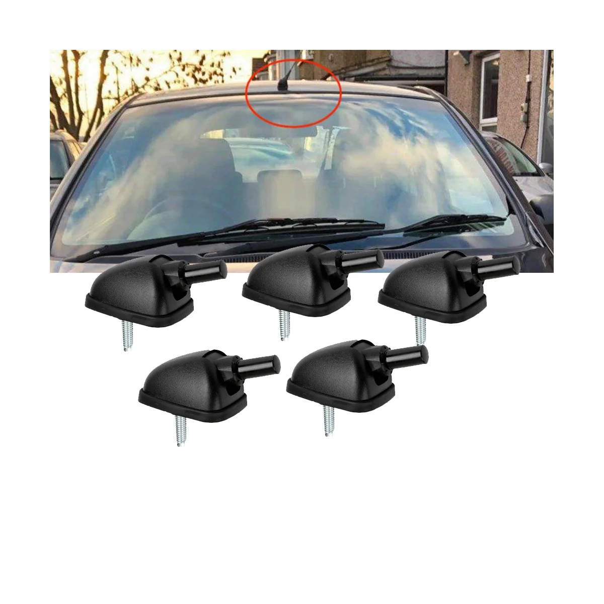 5Pcs 96220-1C010 Car Roof Loop Aerial Pole Base for Hyundai Getz 2002-2011 Antenna Base Assy AM/FM Auto Exterior Parts