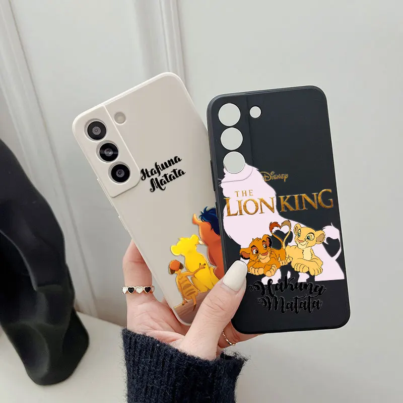 Disneys The Lion King HAKUNA MATATA Phone Case For Samsung Galaxy S24 Ultra S23 5G S22 Plus S21 S20 FE S10 Liquid Silicone Cover