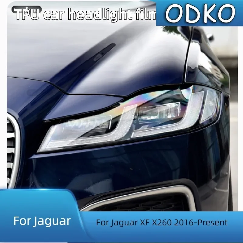 

For Jaguar XF X260 2016-Present Car Headlight Protective Tint Film Smoke Black Transparent TPU Light Sticker Accessories