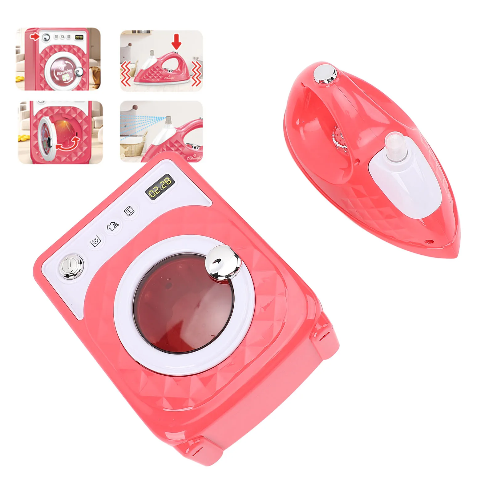 

Набор для ролевых стирок, детская игрушка на батарейках, стиральная машина, стиральная машина и гладильная доска, игровой набор, развивающие игрушки для ролевых игр