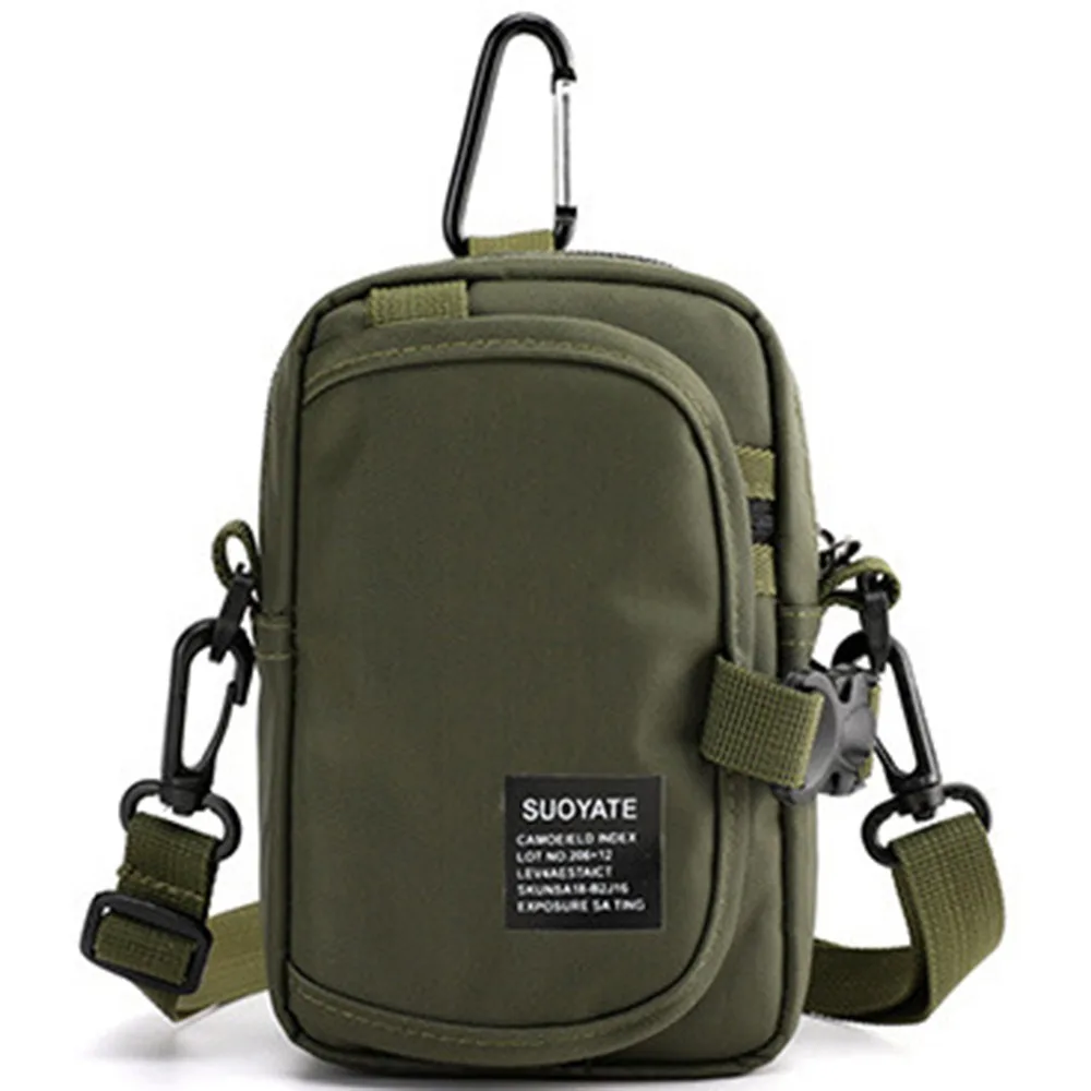 

Casual Men Crossbody Bag Large Capacity Multi-functional Phone Storage Bag Multi-Pockets Square Small Shoulder Bag Camping