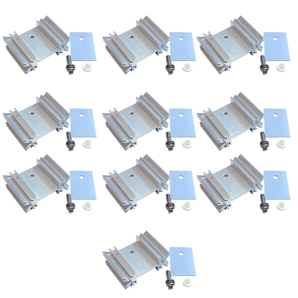

1 Set to-220 Heat Sink Metal Cooling Fin for Aluminum Voltage Regulator Application Heat Sink Cooler Fin