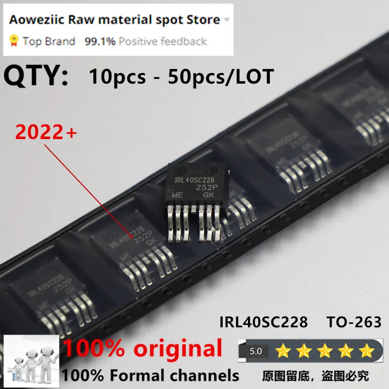 

Aoweziic 2022+ 100% New Imported Original IRL40SC228 40SC228 TO-263 N-channel MOS FEF 40V 557A