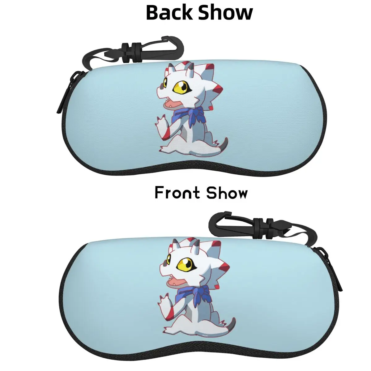 

Gammamon Digimon Shell Glasses Case Protector Sunglasses Box Women Men Soft Eyeglass Bag Pouch