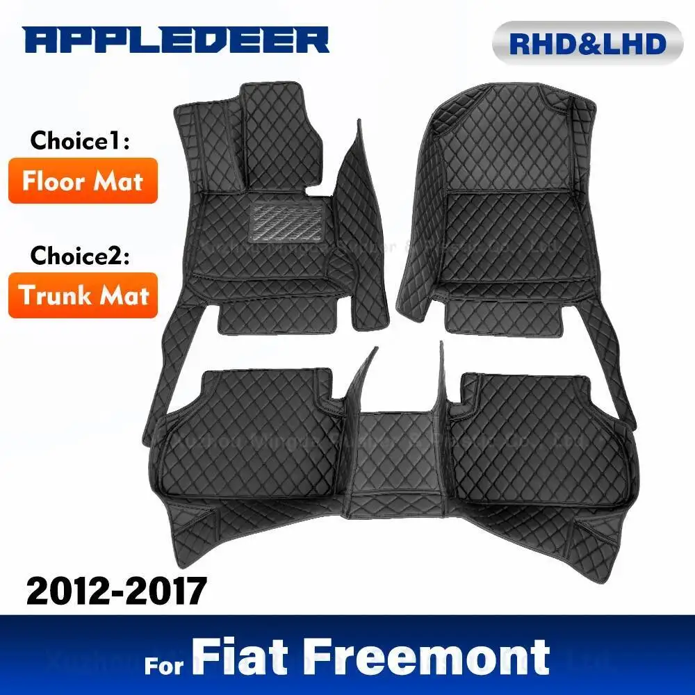 

Car floor mats for Fiat Freemont 5/7 Seats 2012 2013 2014 2015 2016 2017 Custom Trunk Mat Auto foot Pads Interior Accessories