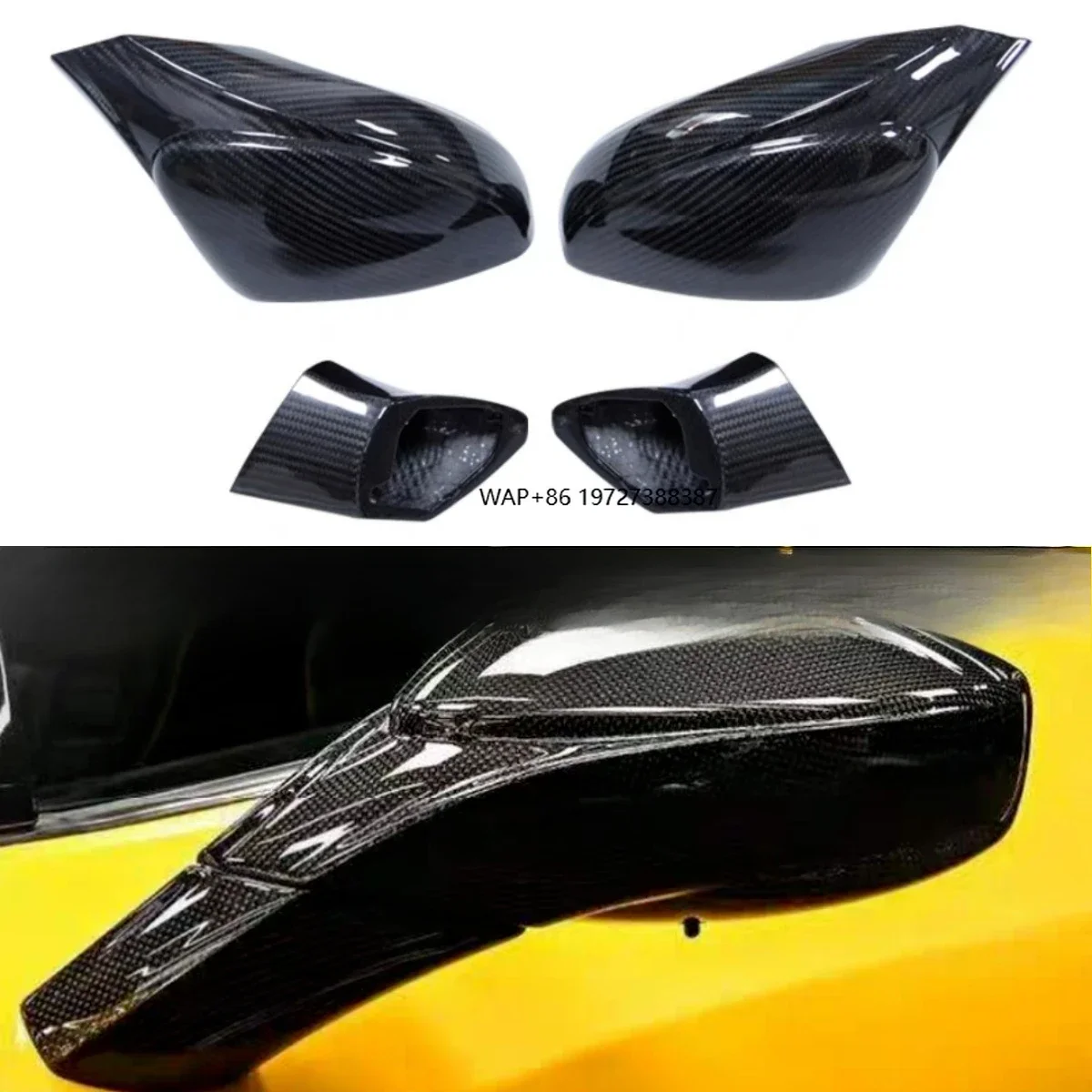 

Suitable for 458 Upgrade OEM Style Dry Carbon Fiber Rearview Mirror Frame Body Kit