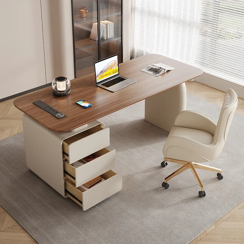 

Designer Home Luxury Executive Desk Modern Storage Asthetic Large Standing Office Desks Laptop Writing Scrivania Furniture