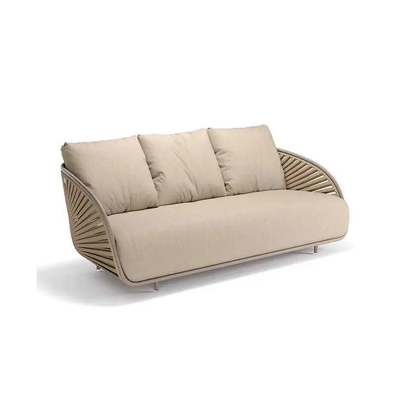 

Outdoor rattan sofa courtyard terrace hotel garden waterproof sunscreen rattan furniture casual rattan chair sofa