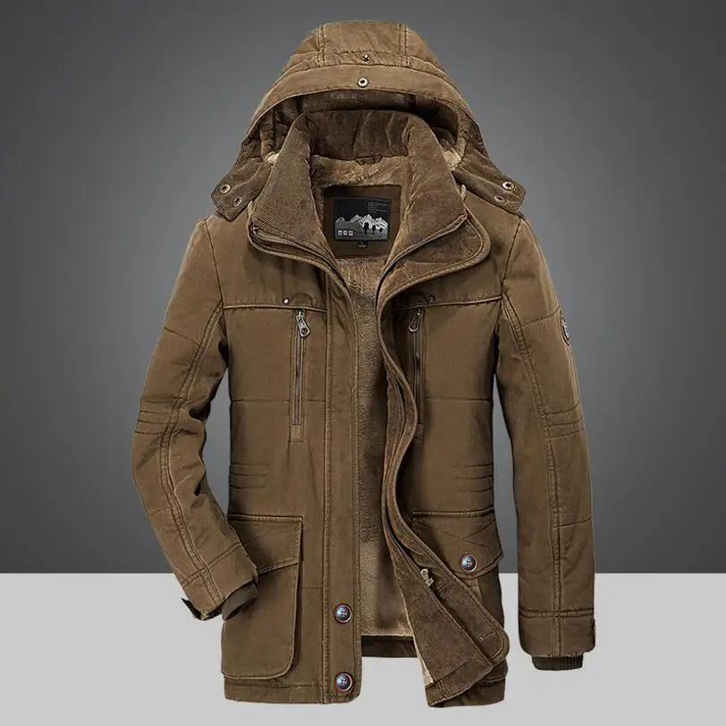 Parkas cálidas para hombre, chaquetas y abrigos de invierno de alta calidad para hombre, abrigos largos, chaquetas informales con capucha, abrigos