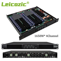 Leicozic 4-Channel Amplifier 1650W Each Channel Professional Power Amps Stage 90-270 VAC For Subwoofer Pro Audio Equipment