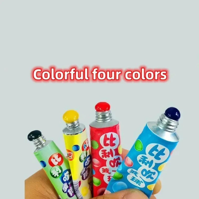 Safe Magic Bubble Glue Toy Blowing Colorful Bubble Ball Plastic Balloon Space Balloon Safe Practical Jokes Kids Toy Won't Burst