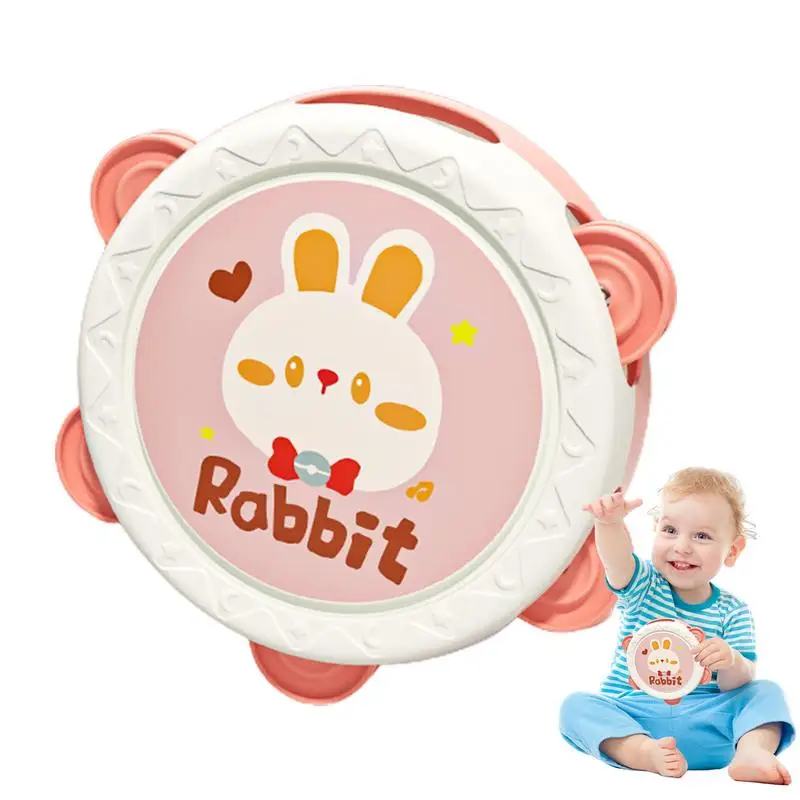 Tambourines Musical Instrument Adorable Animal Pattern Children Clapping Tambourine Musical Educational Instrument Toy For KTV