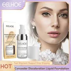 Face Concealer Discoloration Liquid Foundation Waterproof Lasting Full Coverage Dark Circles Acne Spot Brighten Cosmetic Makeup