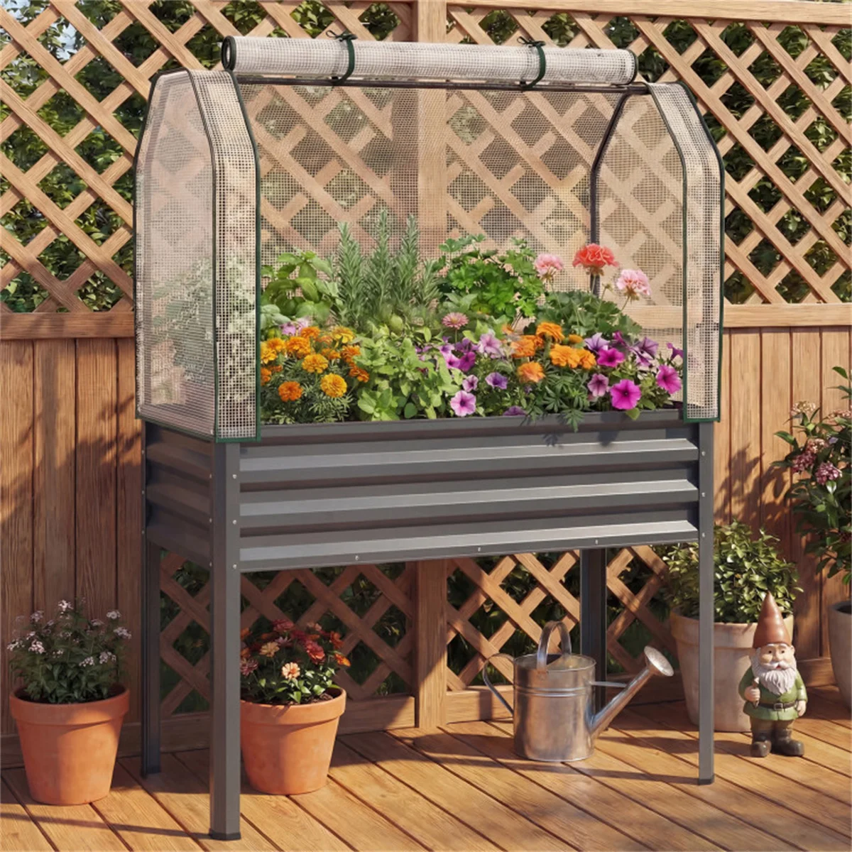 เตียงปลูกต้นไม้ยกสูง 3-in-1 พร - Planter Raised Metal บทวิจารณ์และราคา