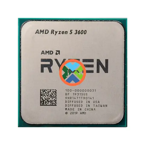 AMD Ryzen 5 3600 R5 3600 Processore CPU a sei core e dodici thread da 3,6 GHz 7NM 65W L3=32M 100- 000000031   Presa AM4