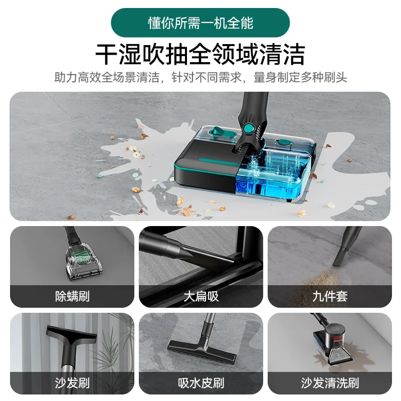 Household vacuum cleaner with large suction and high power for car wash shop and seam beauty, special barrel type industrial