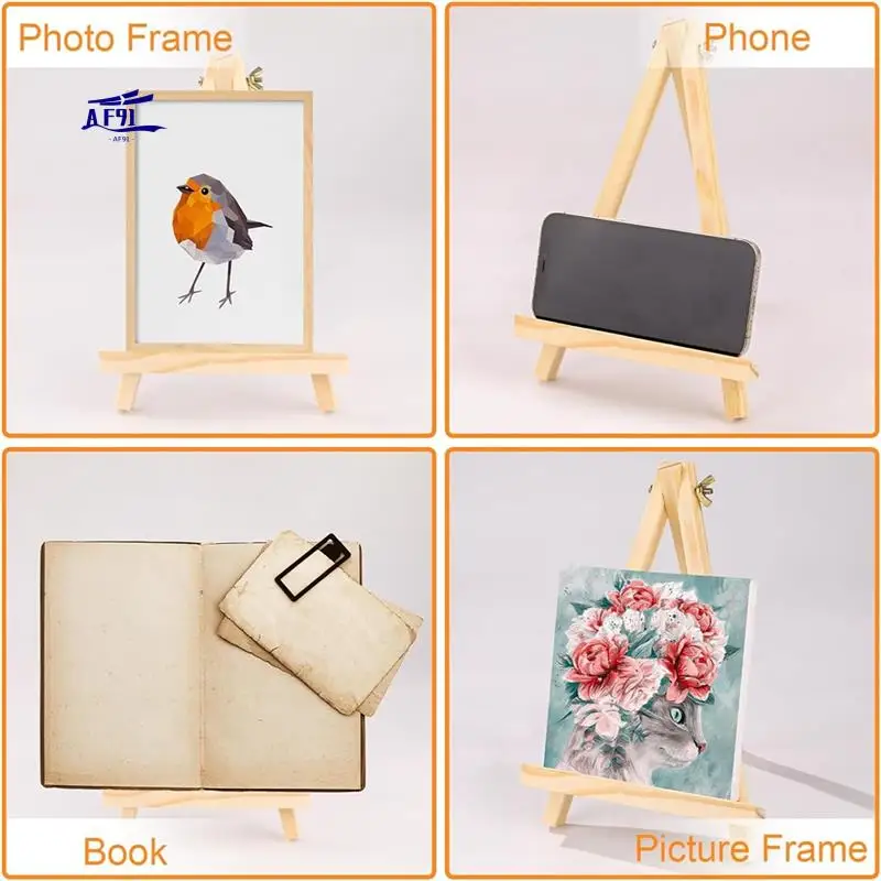 

AF91-9 Inch Wooden Easel For Painting Canvas, Art,Tripod,Painting Party Easel, Kids Student Desktop Easel For Painting