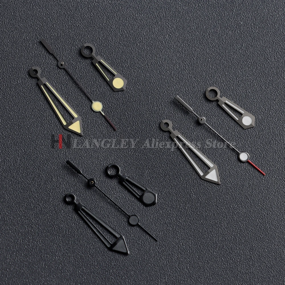 Silver Aiguille Seamaster Style NH35 Watch Hands Green C3 Luminous Watch Pointers for Seiko NH35 NH36 Automatic Movement Parts 6