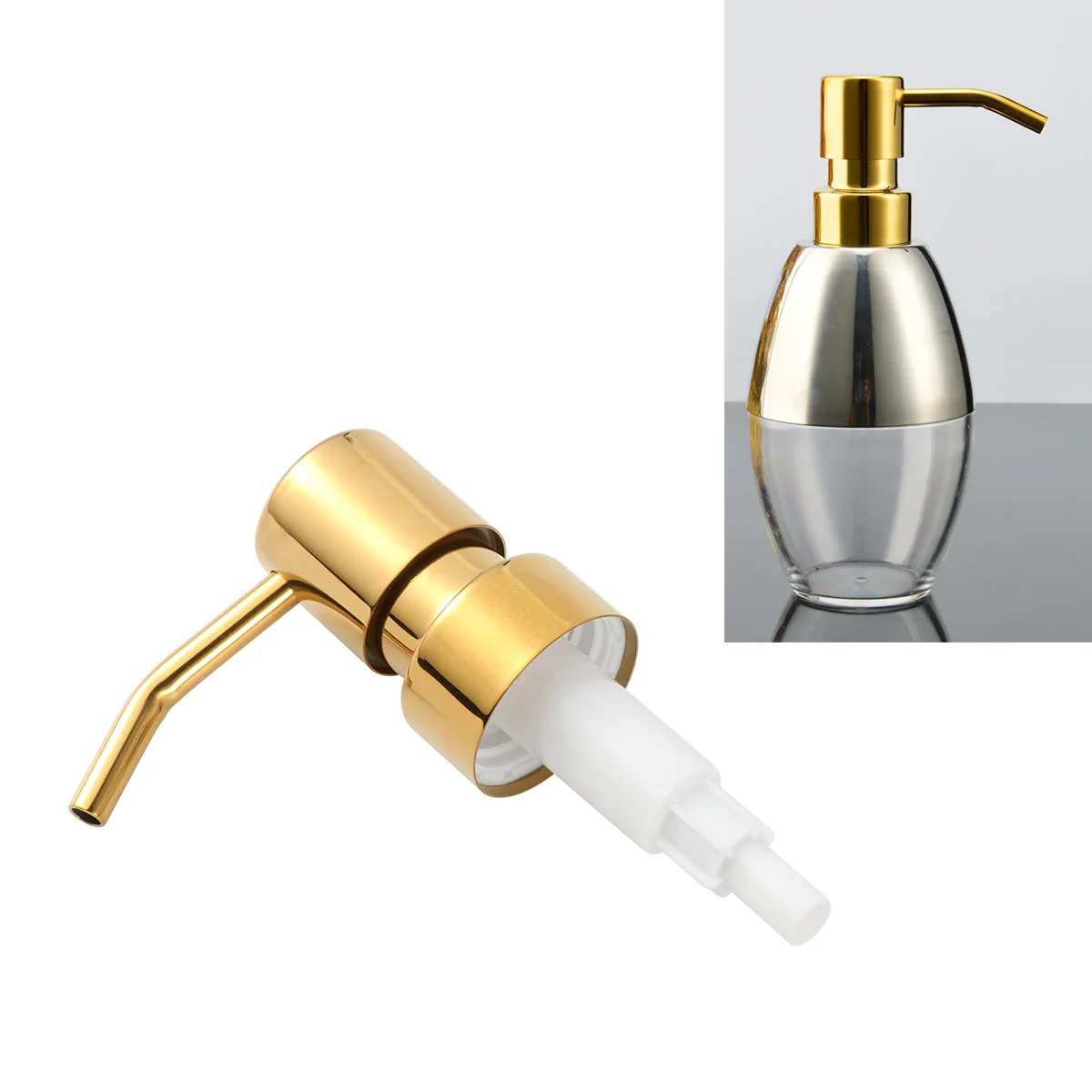 Soap Dispenser Replacement Pump Handwashing Fluid Rose Gold Shower Nozzle Lotion