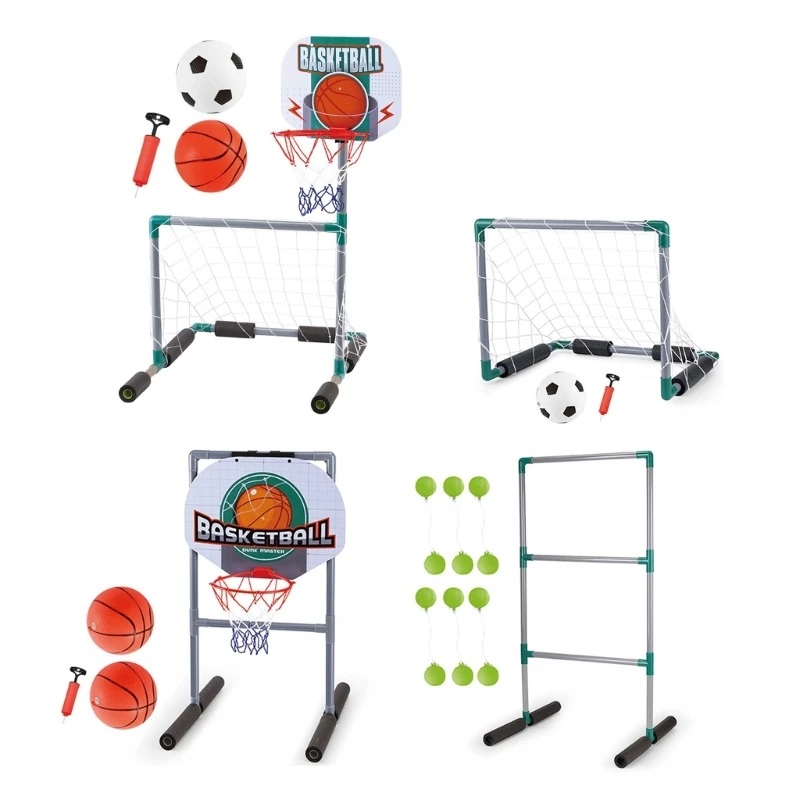 YD61 Basketballs Hoop Football Net for Poolsides with Ball and Pump Outdoor Swimming Pool Basketballs Hoop Pool Football Set