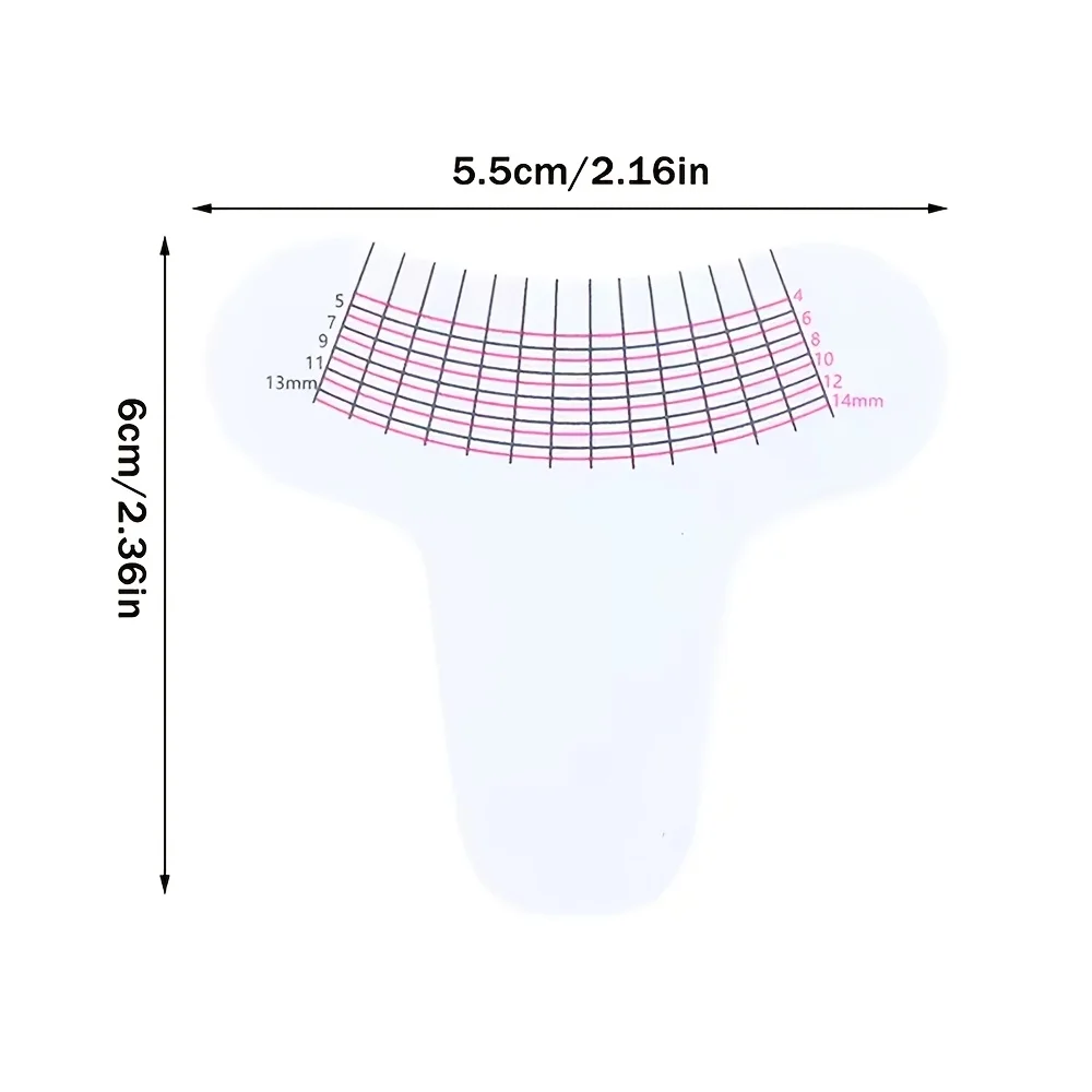 10Pcs Eyelash Length Measuring Ruler Portable Eyebrow Soft Plastic Ruler Makeup Tool Eyelash Extension Growth Accessory