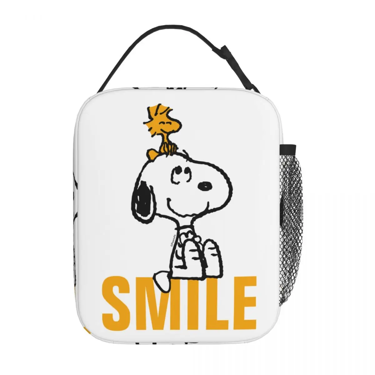 Snoopy & Woodstock All Smiles Merch Insulated Lunch Bag For Office peanuts Storage Food Boxes Portable Thermal Lunch Boxes