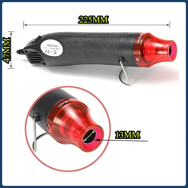 EU/US Plug Mini Heat Gun, Adjustable‑Temp Electric Hot Air Blower for Shrink Tubing Car Wrapping DIY Crafts Soldering