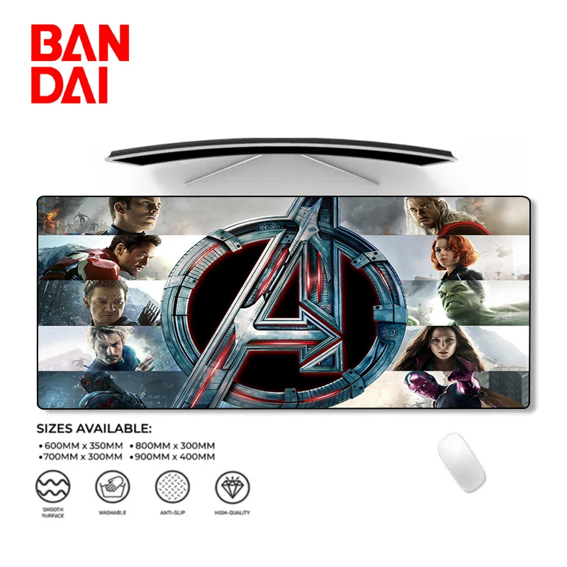 Alfombrilla de ratón de Los Vengadores, alfombrilla de ratón de Anime para PC, alfombrilla de escritorio para ordenador, accesorios para juegos, alfombra para teclado, mesa de goma para oficina de Marvel