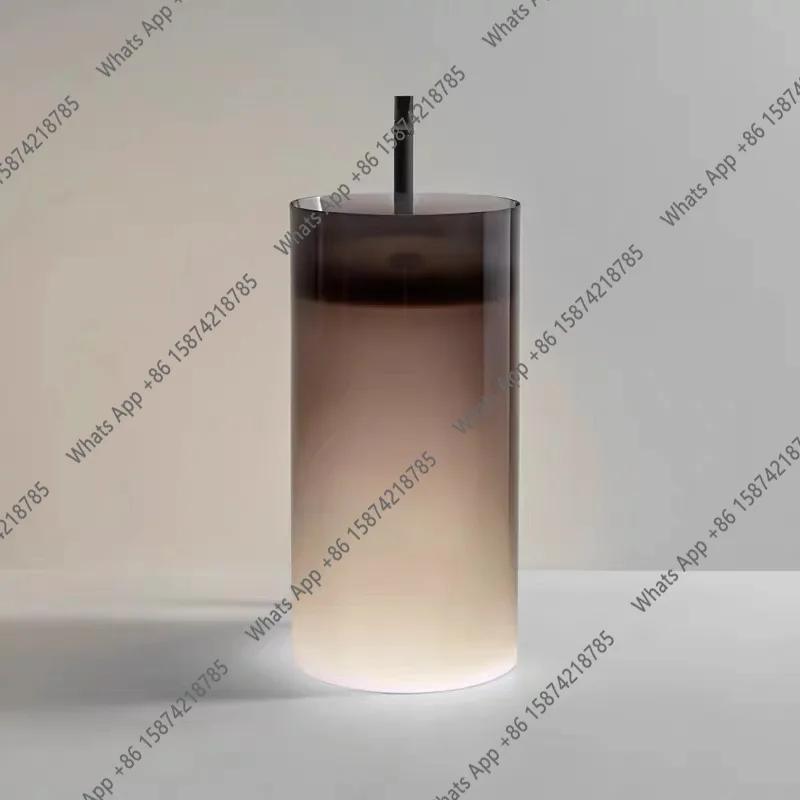 

X Modern Minimalist Acrylic Material, Transparent Resin Color Integrated Floor Standing Circular Column Basin GN563TB