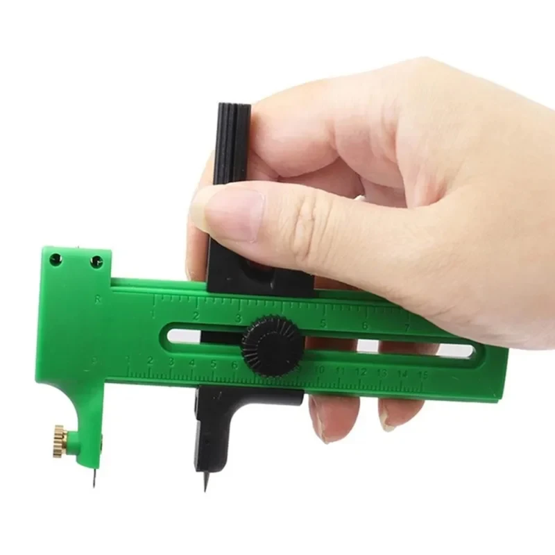 البوصلات البلاستيكية القاطع ورقة نحت نموذج رسم دائرة قطع مقص مكتب الثقافية التعليمية الصغيرة جولة السكك الحديدية سكين #4