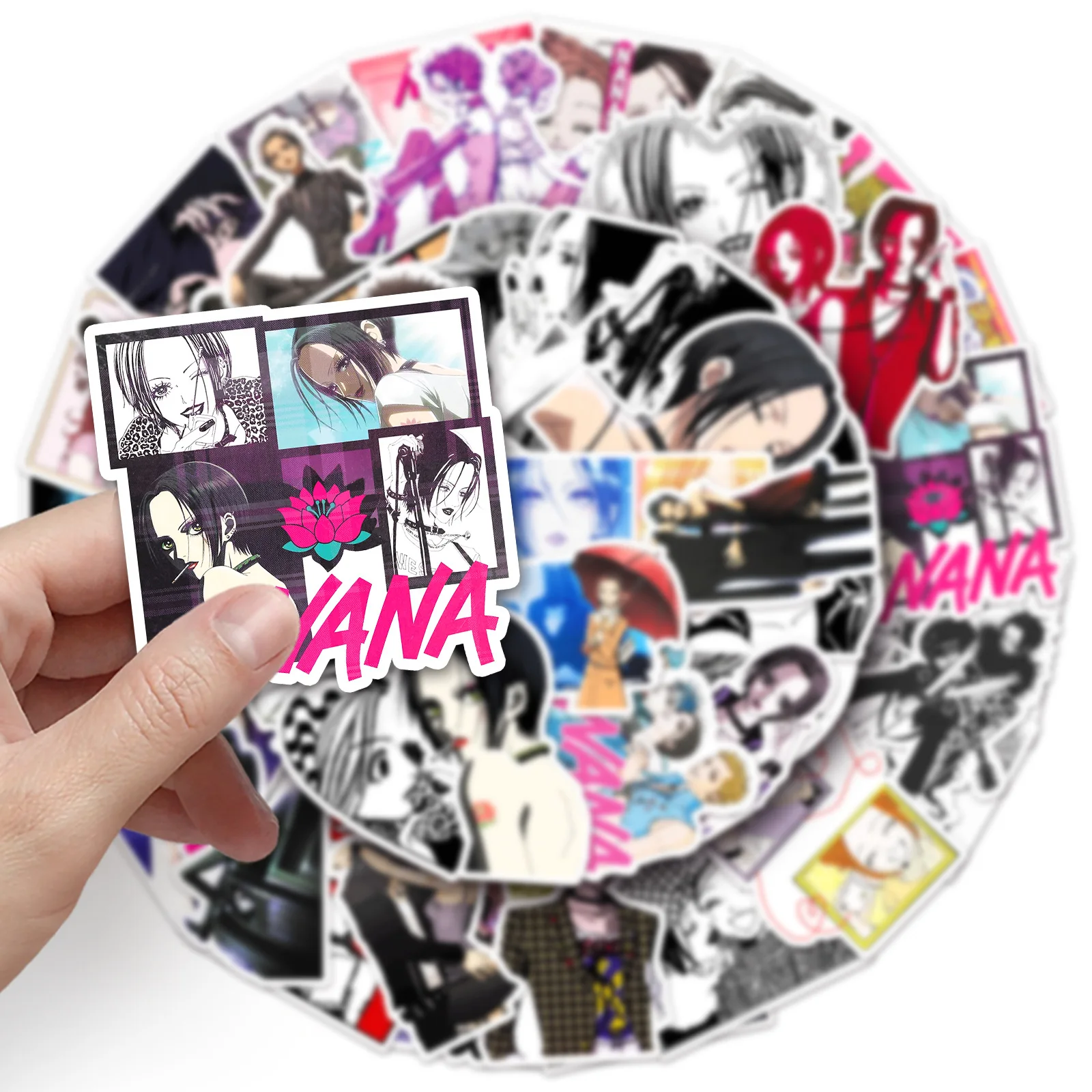 

10/50PCS NANA Seven Star Cool Girl Graffiti Stickers Personalized Cartoon Japanese Decoration Waterproof Stickers Kids Toy