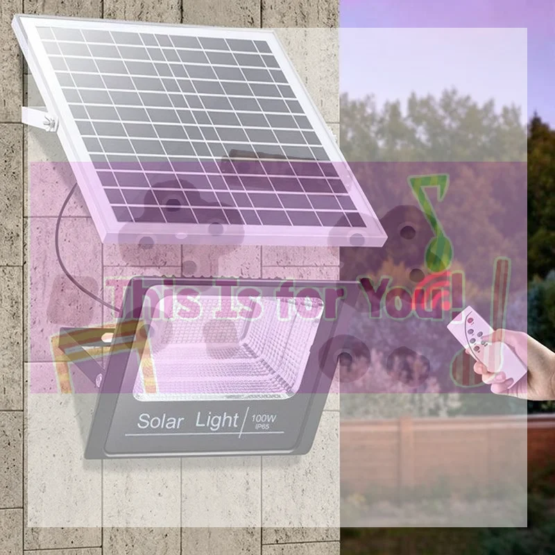 【MA】25W IP67 Solar Flood Light With Remote Control And Energy Saving Design Perfect For Outdoor Garden Yard Patio Porch Lighting