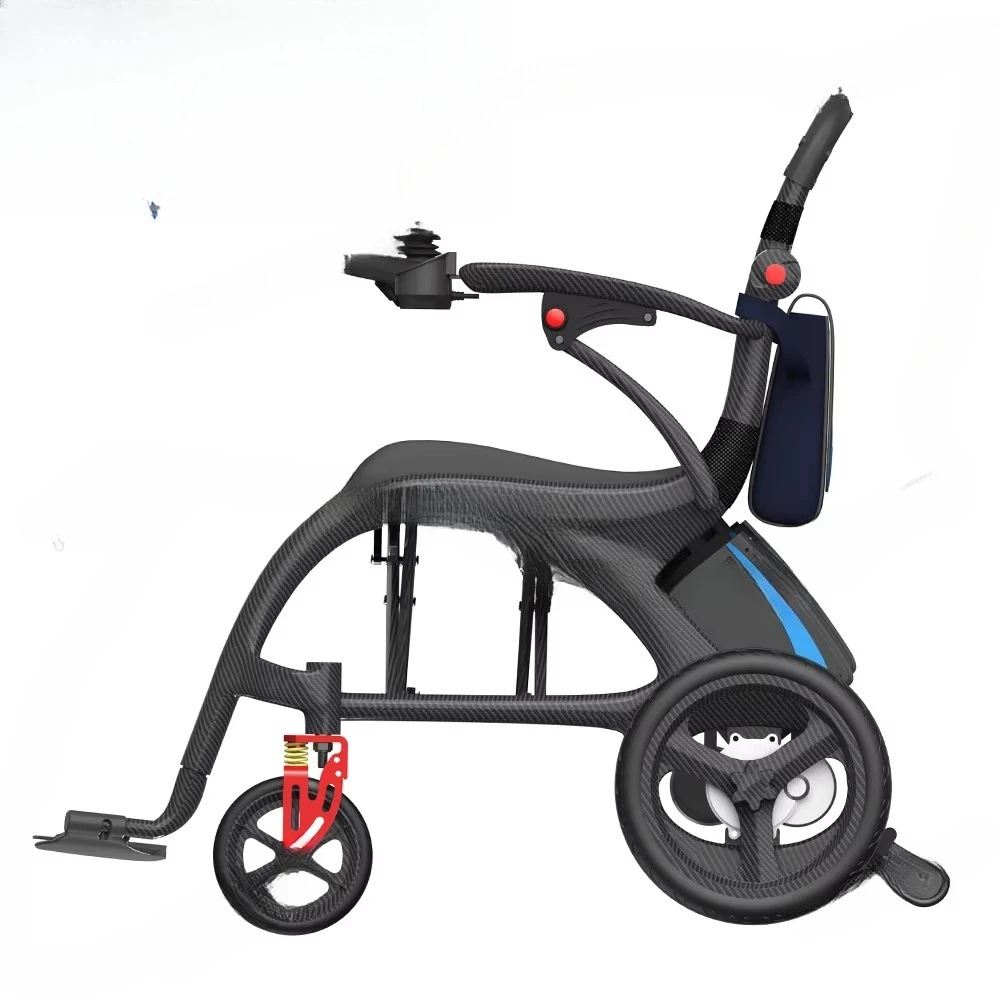 Trend 3-in-1 Electric Wheelchair Silla De Ruedas Eléctrica 150kg Weight-bearing Carbon Fiber Foldable Lightweight Walker