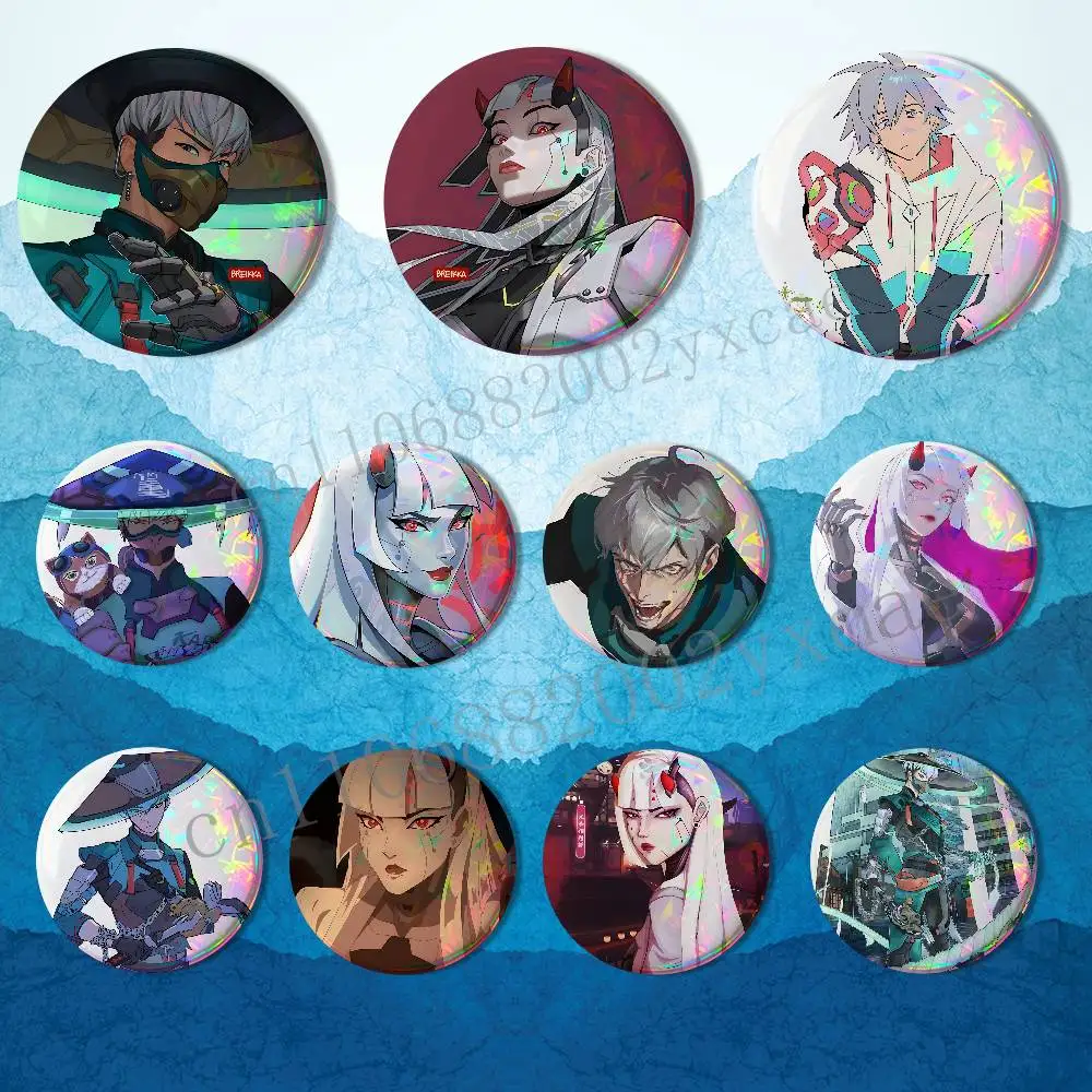 OW3 game Mizuki Shion Overwatch Creative Round Badge Button Pin Bag Decor Fans Collection Friends Gift Brooch