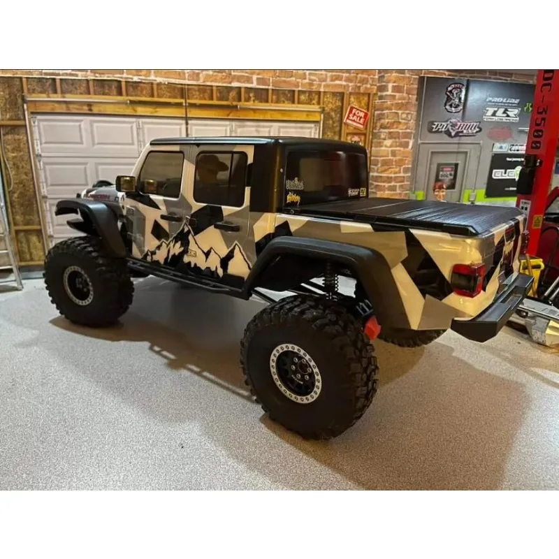 For 1:10 AXIAL SCX10 III Jeep JT Gladiator Folding Rear Bed Cover,2-Fold & 3-Fold Optional,Stock Hole Installation Upgrade Parts