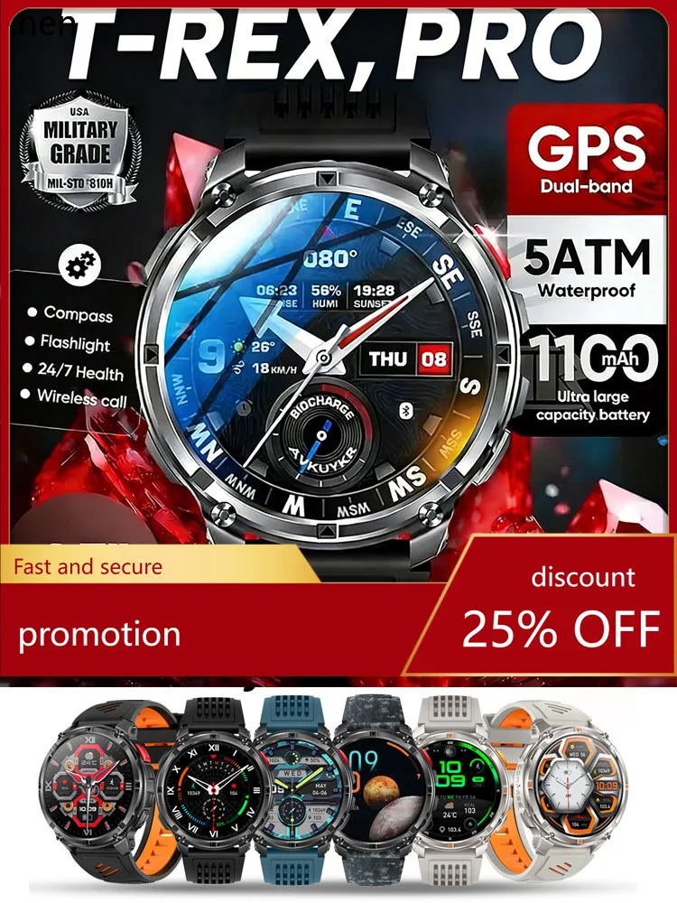 YFY Smartwatch Waterproof 1.7inch Display Screen Compass Outdoor Sports