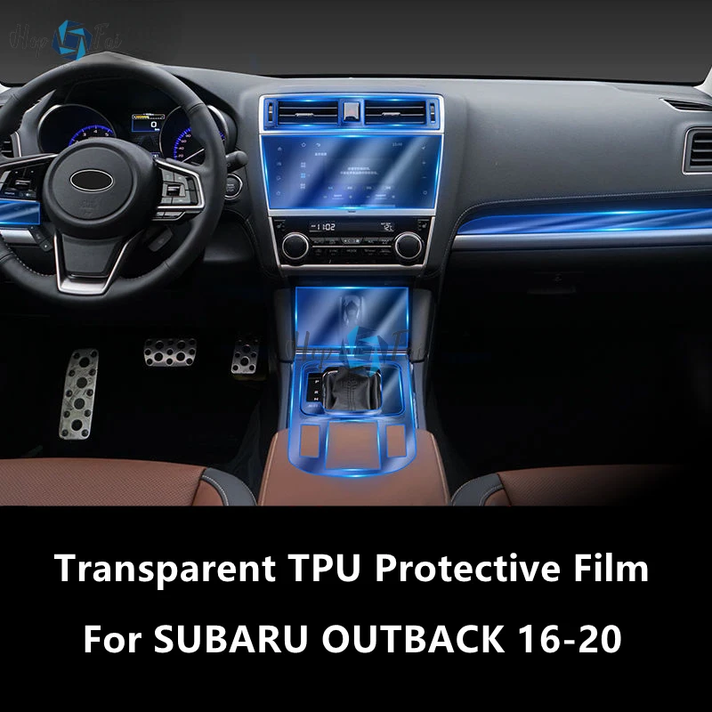 

Для SUBARU OUTBACK 16-20 внутренняя центральная консоль автомобиля, прозрачная фотопленка для ремонта от царапин, аксессуары, установка
