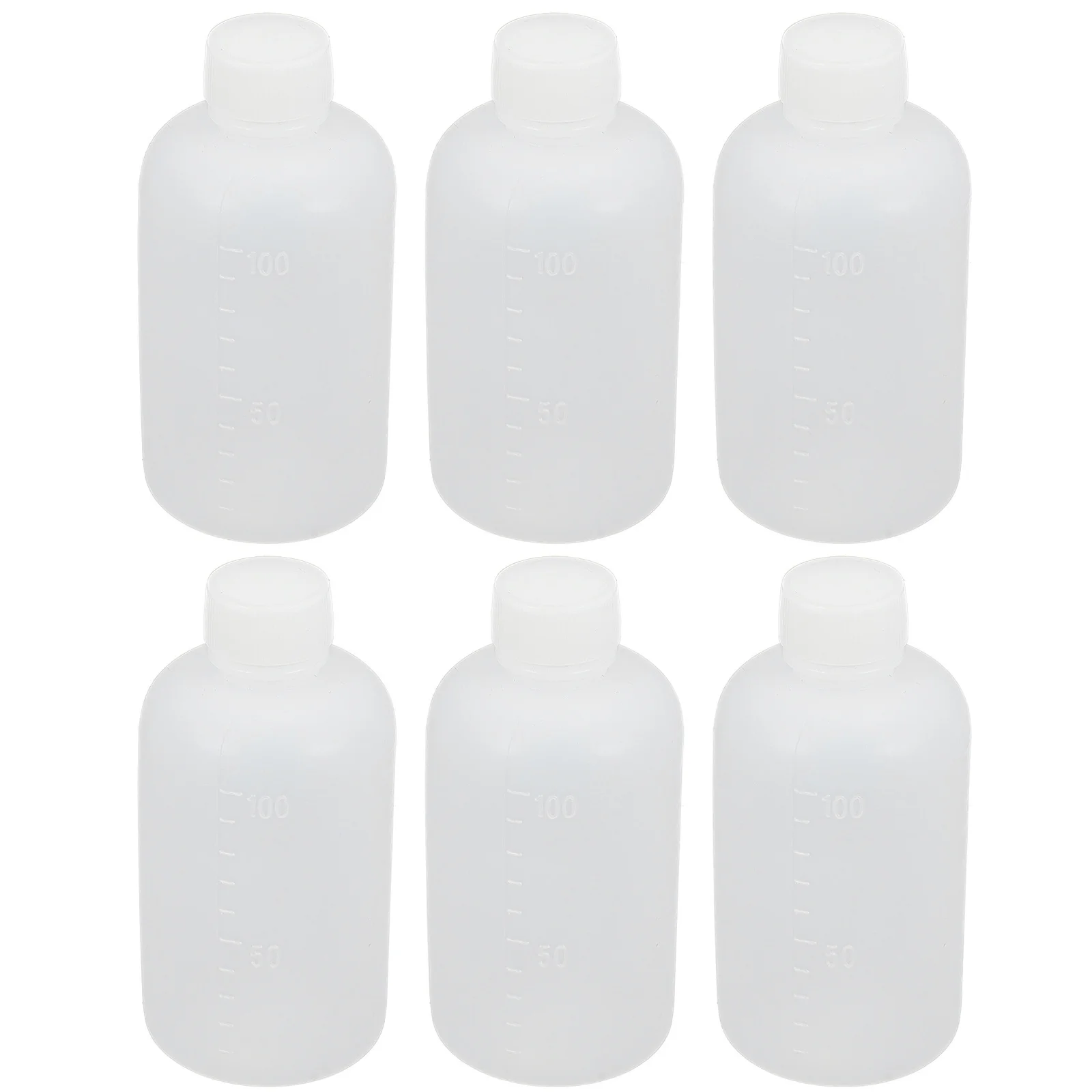 

6Pcs Pe Reagent Bottle 100Ml Premium Plastic Leakproof Small Mouth Liquid Storage Container for Laboratory Chemical Sample