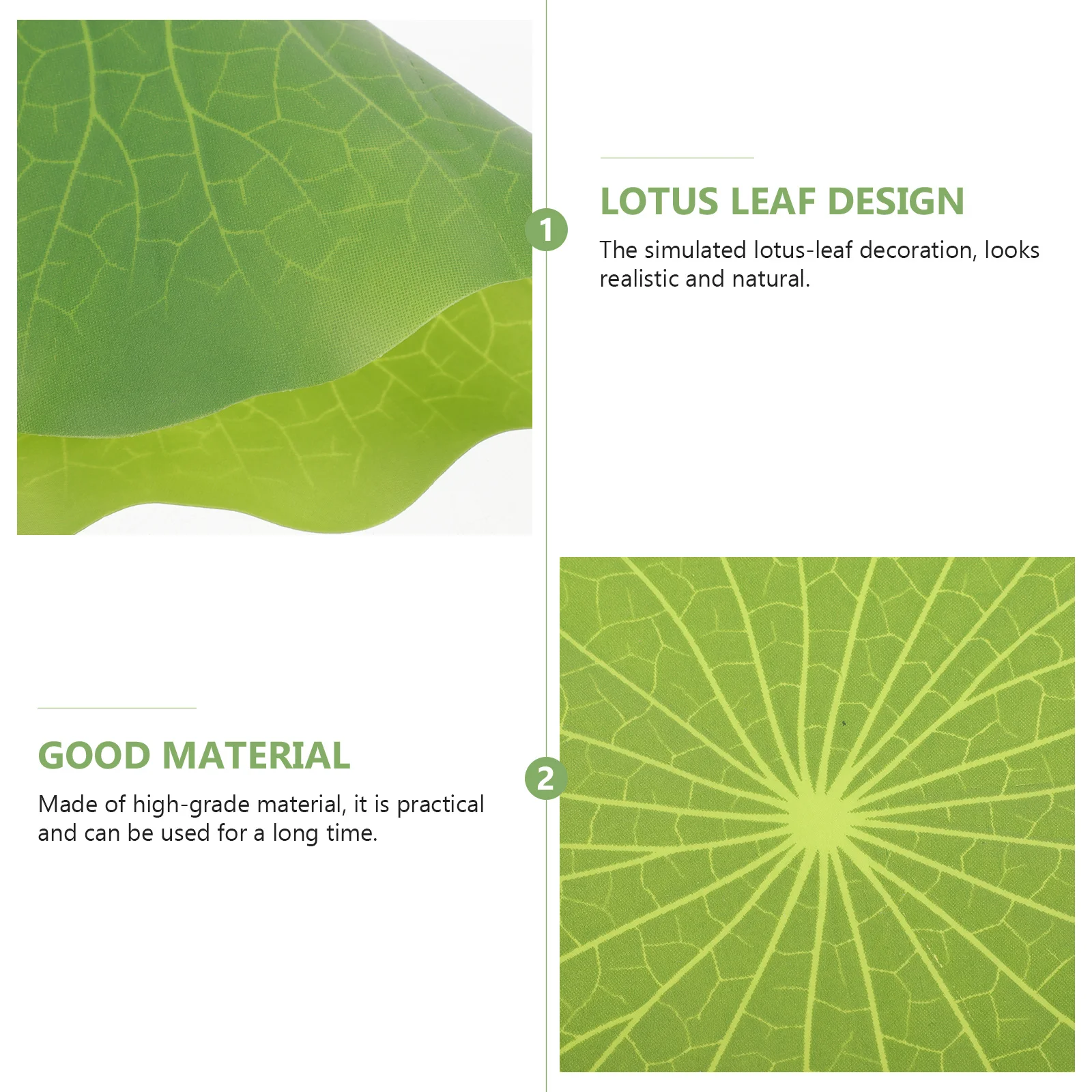 

4Pcs Simulated Lotus-Leaf Decor Plastic Material Long-Term Use Fish Tank Pool Float Ornament Pond Decor Pond Ornament