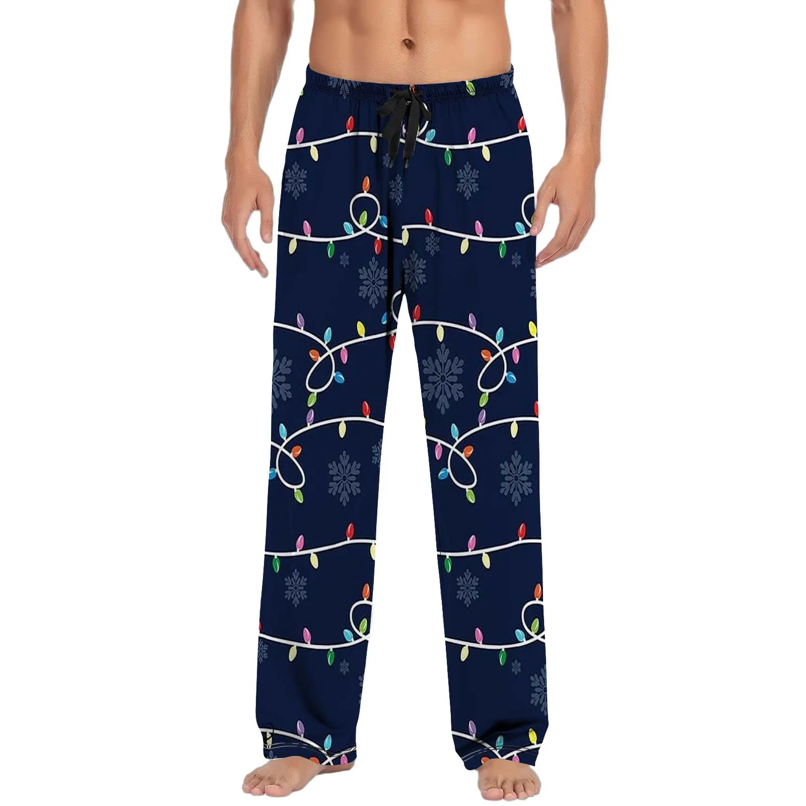 

Jean Cut Straight Fit Pants Men Mens Christmas Mens Casual Pants Pajama Pants With Drawstring And Pockets Band Size