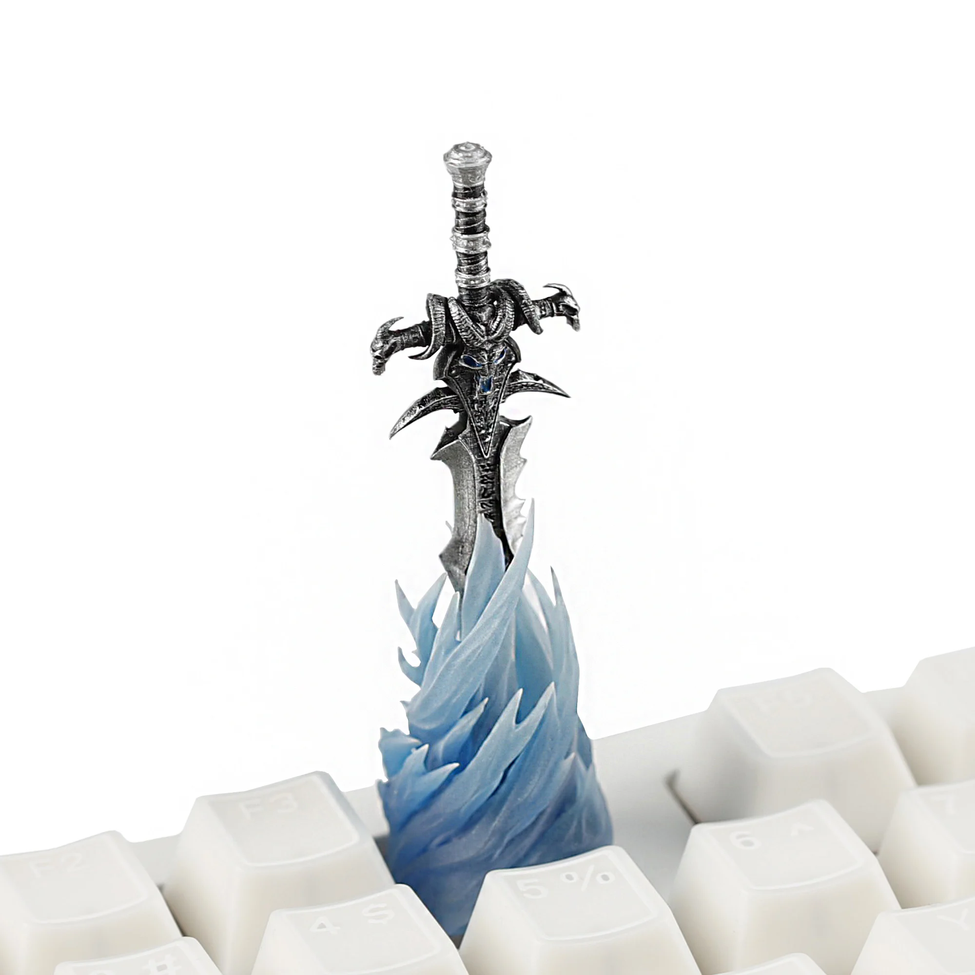 

YMDK Blue Ice Sword Personalized Keycaps Resin Translucent Cool Keycap Creative Custom Key Caps for MX Mechanical Keyboard