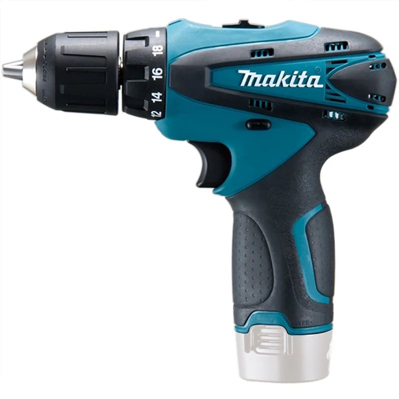 Imagem -02 - Makita-drill Elétrica Portátil sem Fio Chave de Fenda e Bateria de Lítio Ajustável de Velocidades 10.8v