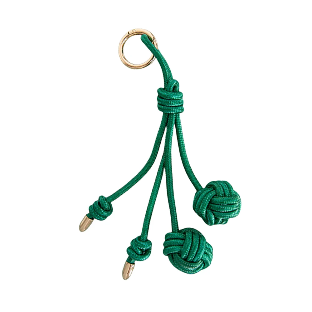 Woven Rope Ball Keychain Lanyard Key Ring Various Colors Ball Rope String Bag Pendant Woven Rope Trendy Y2k Car Key Holder