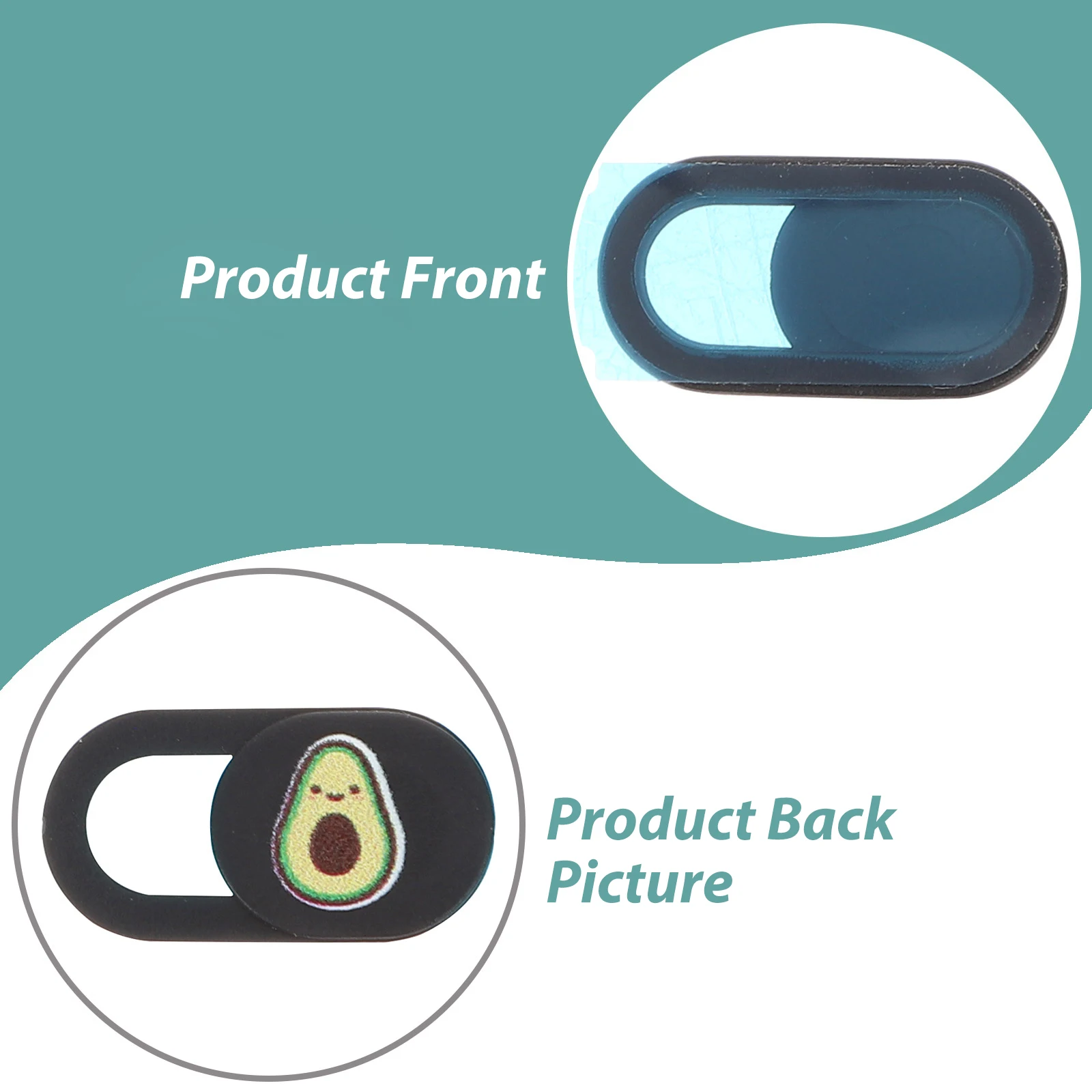 

2pcs Webcam Privacy Cover Ultra Thin Laptop Notebook Computer Tablet Black Slider Protects Personal Privacy Easy Use Camera
